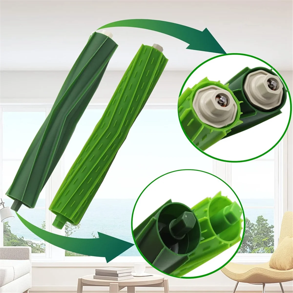 For iRobot Roomba I7 I7+ I6+ I3+ Plus Vacuum Multi-Surface Rubber Brushes HEPA Filters Side Brushes Dirt Disposal Bags