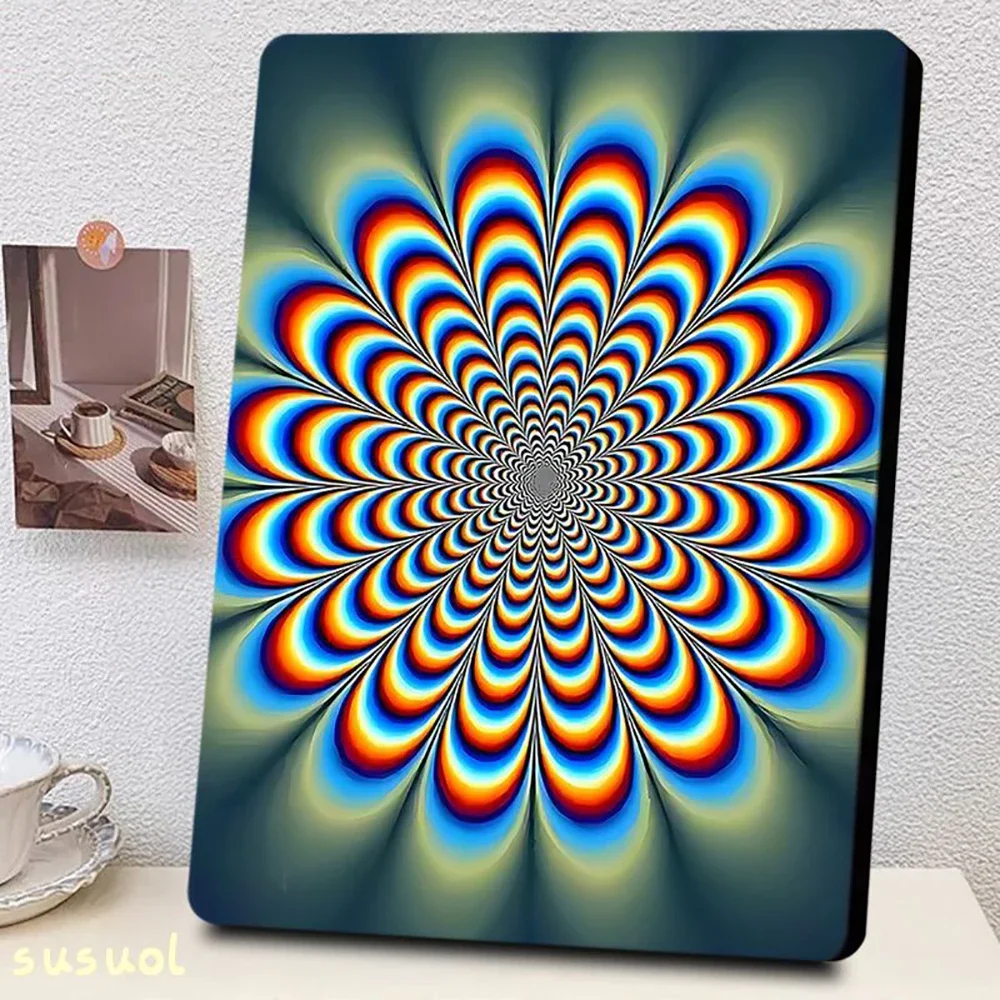 Illusion of Vision Vortex Picture Frames Living Room Decoration Desk Decoration for Students Relieves Eye Strain Funny Frames