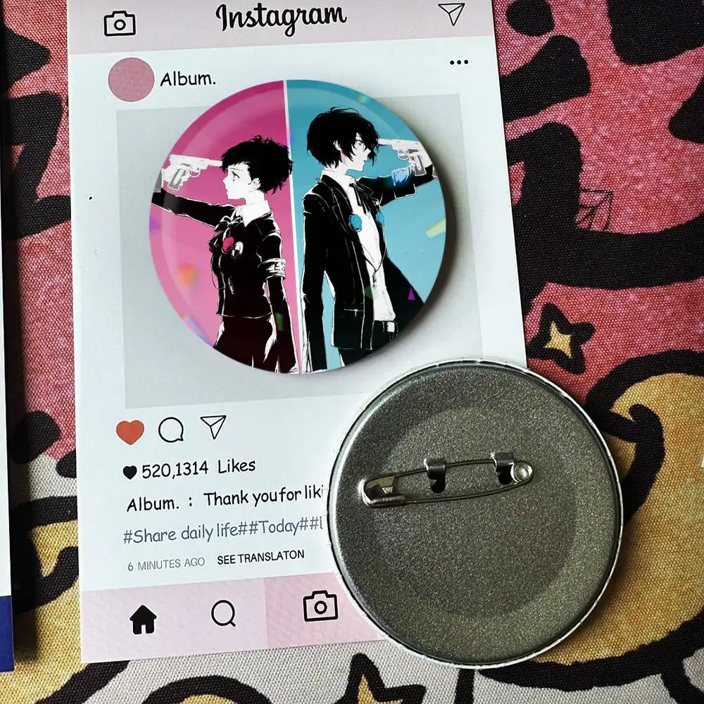Game P-Persona 3 Badges 25 32 44 58 75 mm Round Fans Collect Friends Gifts Brooch Souvenir