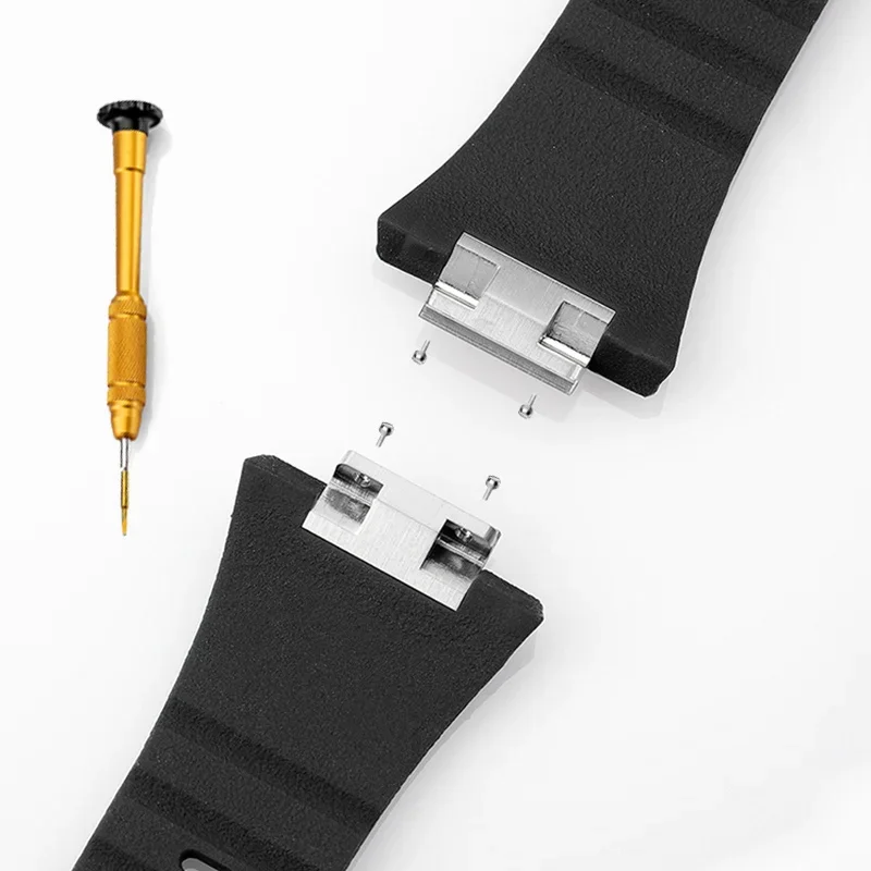 41mm 45mm gumowy pasek zestaw do Apple Watch 40 44mm 316 ze koperta ze stali nierdzewnej dla iWatch 8 7 serii 6 SE 5 4 DIY zestaw modyfikacji