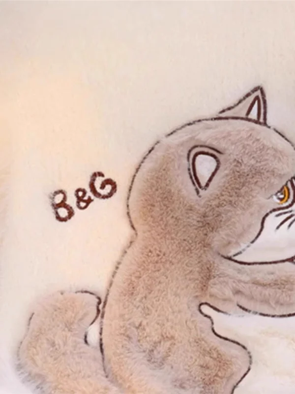 سترة محبوكة من الفرو الصناعي للنساء لخريف وشتاء دافئ طويل Sve مستدير Ne ملابس خارجية للفتيات في المدارس الثانوية #4