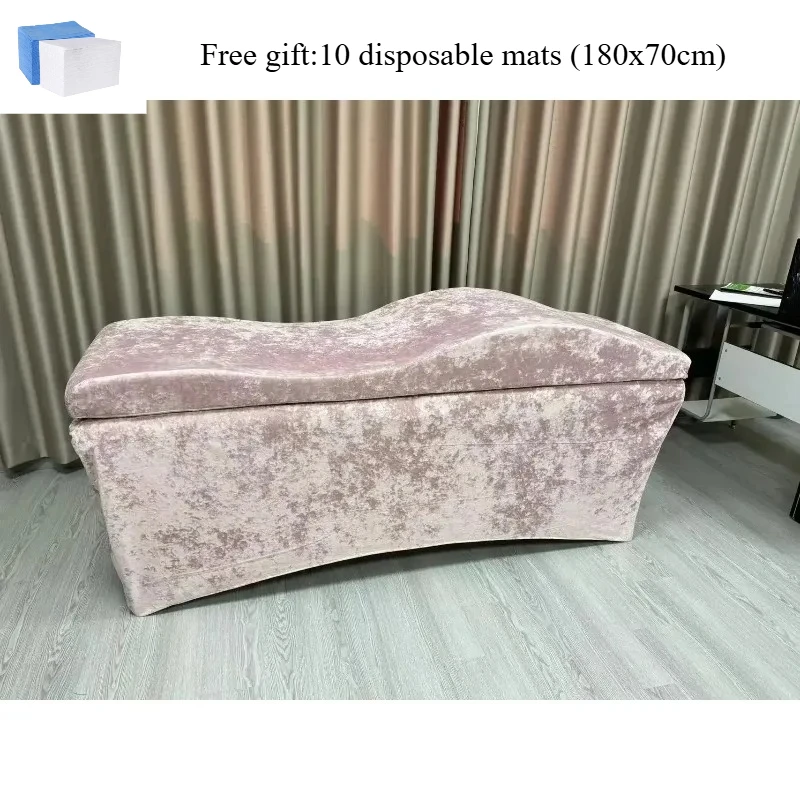 Beauty Salon Curved Extension Lash Bed Topper Velvet Massage Table Mattress Customized Eyelash Bed for Beauty Salon