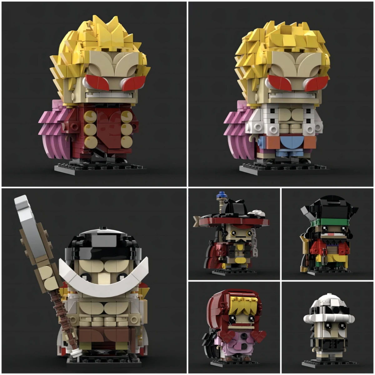 

Конструктор MOC: Классический игровой персонаж, модель с черно-белой бородой, японская манга, Q-версия куклы, набор строительных блоков, детские игрушки, подарок