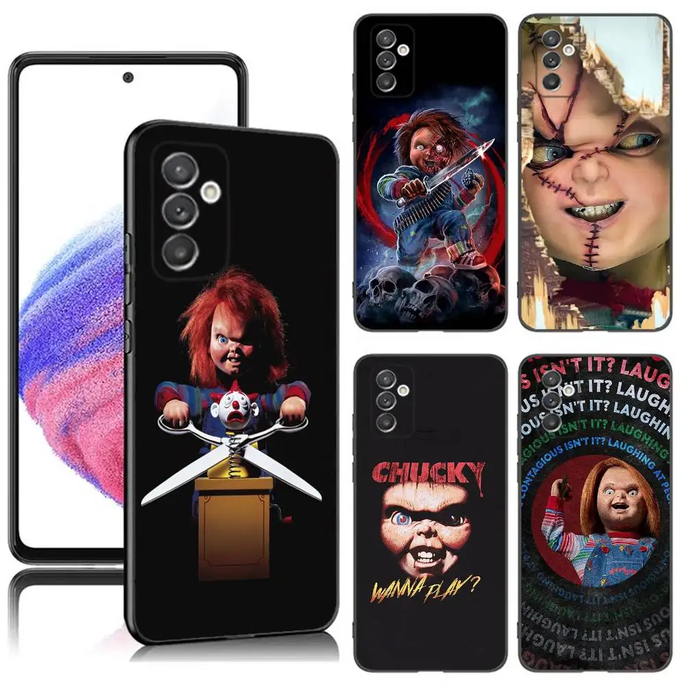 

Chucky Phone Case For Samsung S24,23,22,30,21,10,9,Ultra,Plus,Lite,FE,5G Black Soft Case