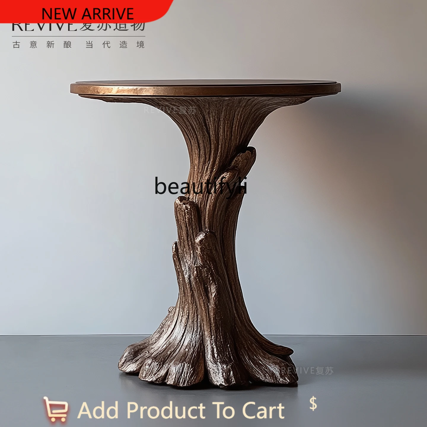 

Medieval style round table hotel casual pantry coffee table retro homestay log style small dining table G1218