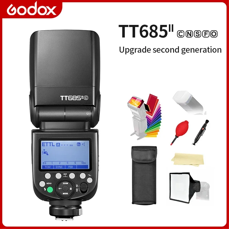 Godox TT685II Flash for Canon Nikon Sony Fuji Olympus Speedlight Camera  Flash for Photography High Speed TTL