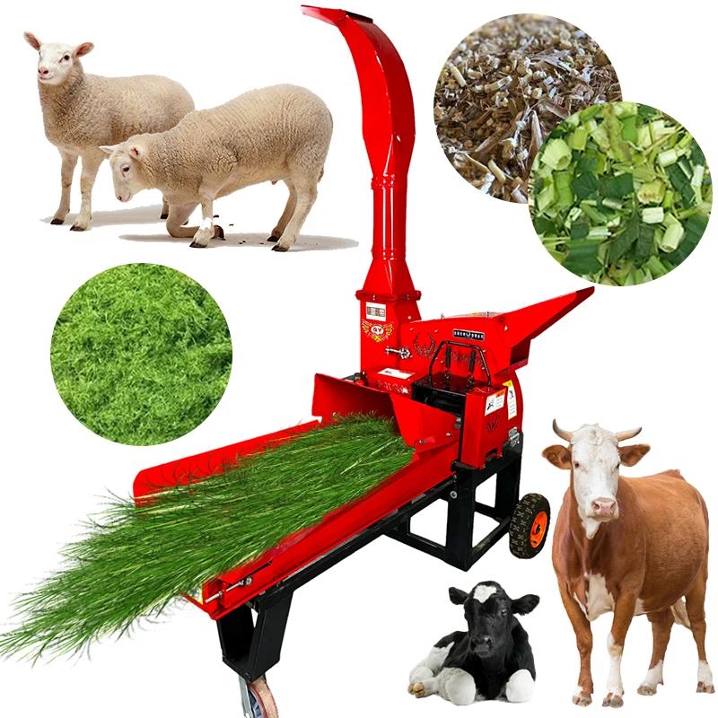 

Livestock feed chaff cutter machine hay straw grass cutter crusher chopper machine for animal feed farm 12,15 ton/h