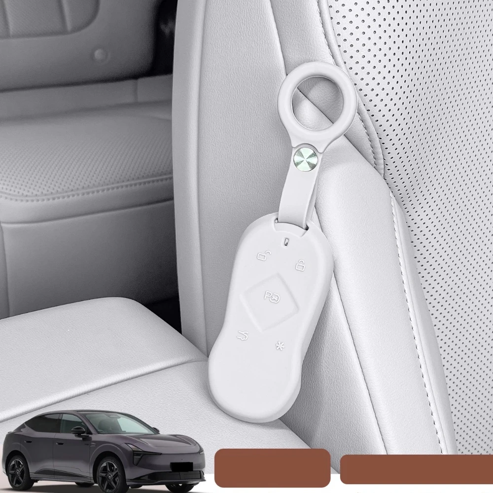 Silicone Key Protective Case for Xiaopeng MONA L03 2026 Original Car Color Full Coverage Key Case Scratch Shock Resistant 3