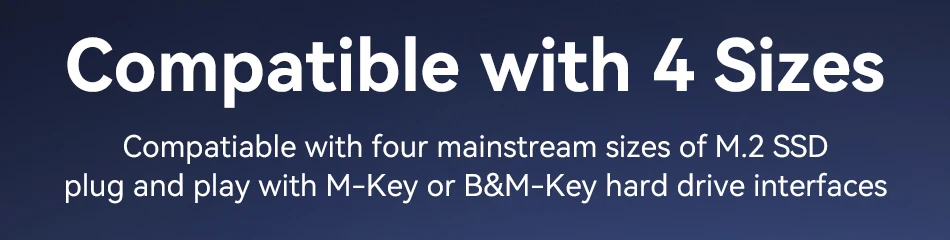 Rocoren Externes Gehäuse M2 SSD-Gehäuse M2 NVMe SSD-Gehäuseadapter Ten Gigabit USB 3.1 Gen Two USB Typ-C unterstützt M- und BM-Schlüssel – Detail 8