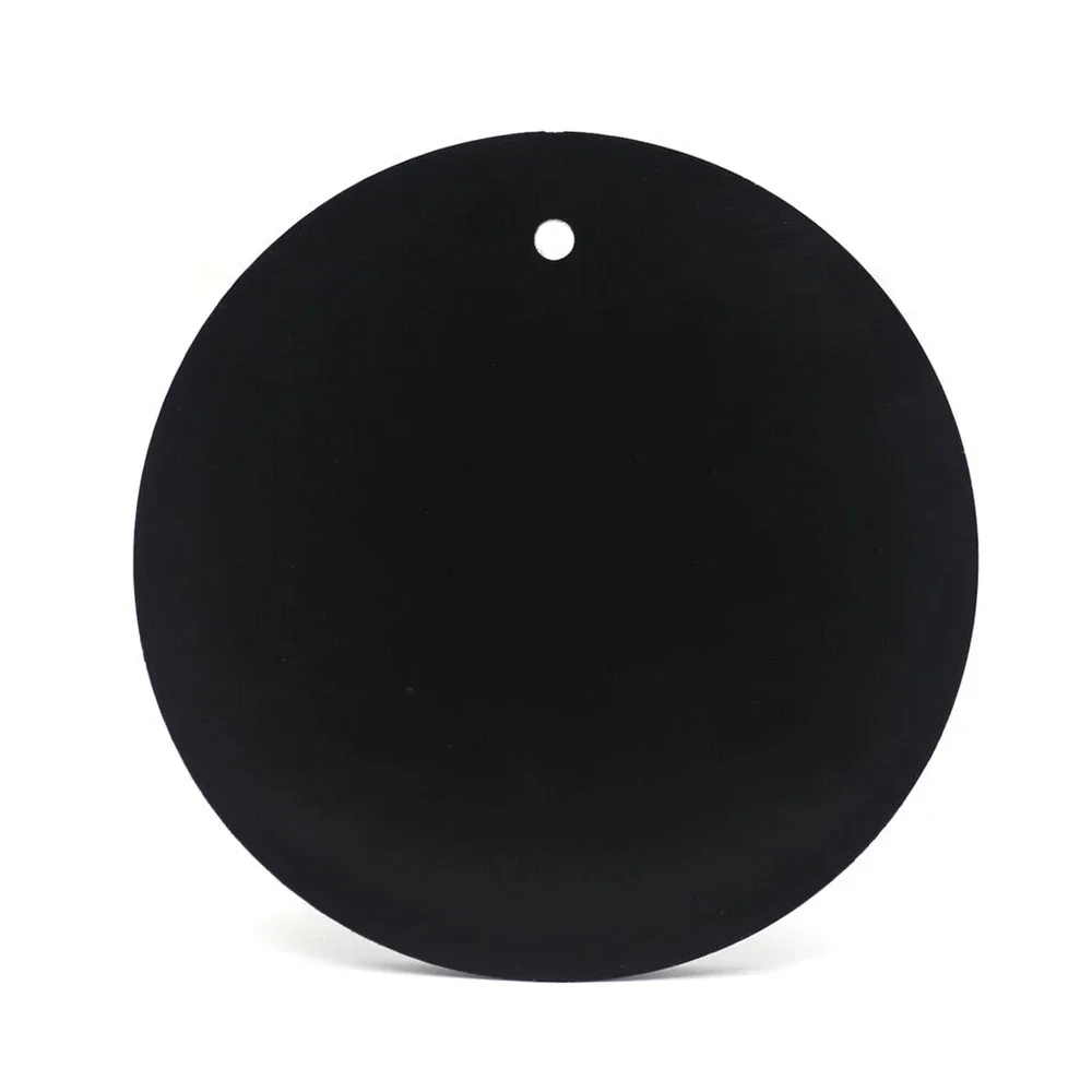 Black Round Kick Sidestand Jiffy Stand Coaster Pad Touring Cruiser Sport Dirt Motorcycle Parts