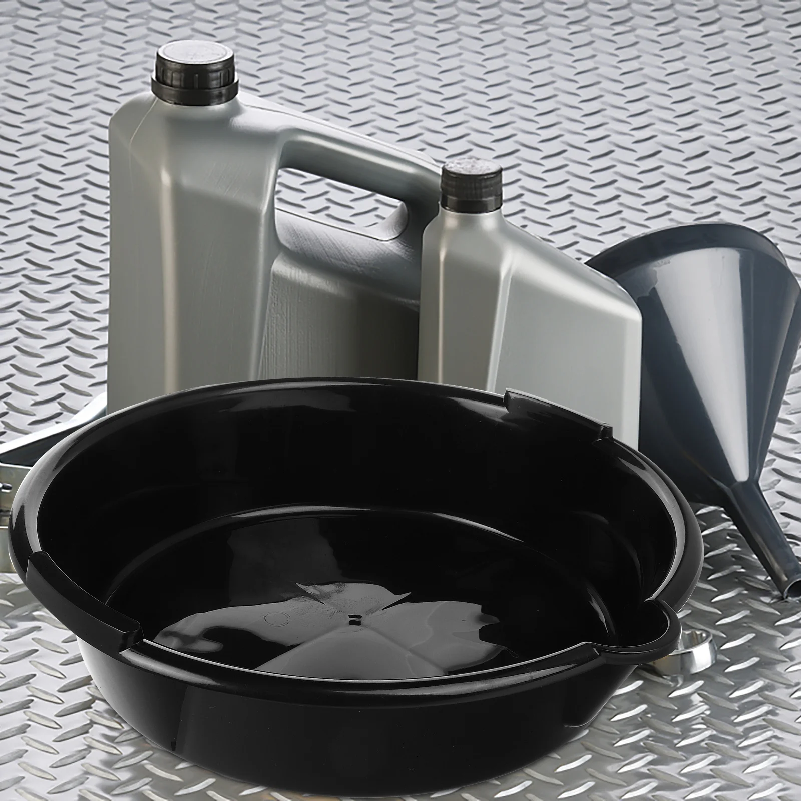 مقلاة تصريف الزيت ملحقات السيارة تصميم مانع للتسرب سعة كبيرة جامع زيت النفايات أداة إصلاح السيارات مقلاة الوقود