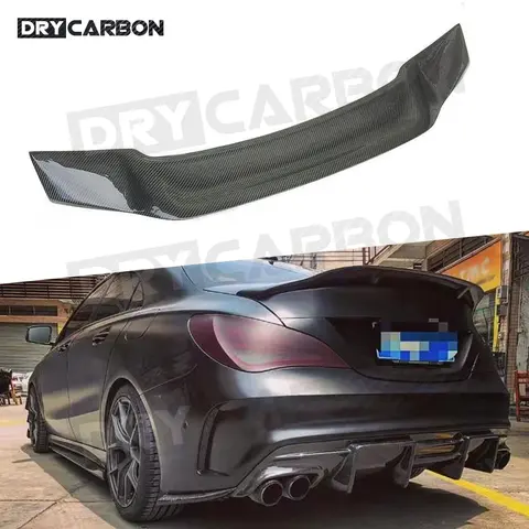 Carbon Fiber Rear Spoiler Trunk Wings Ducktail Spoiler Wing For Benz CLA Class CLA45 W117 C117 CLA200 250 260 Sedan 2013-2018