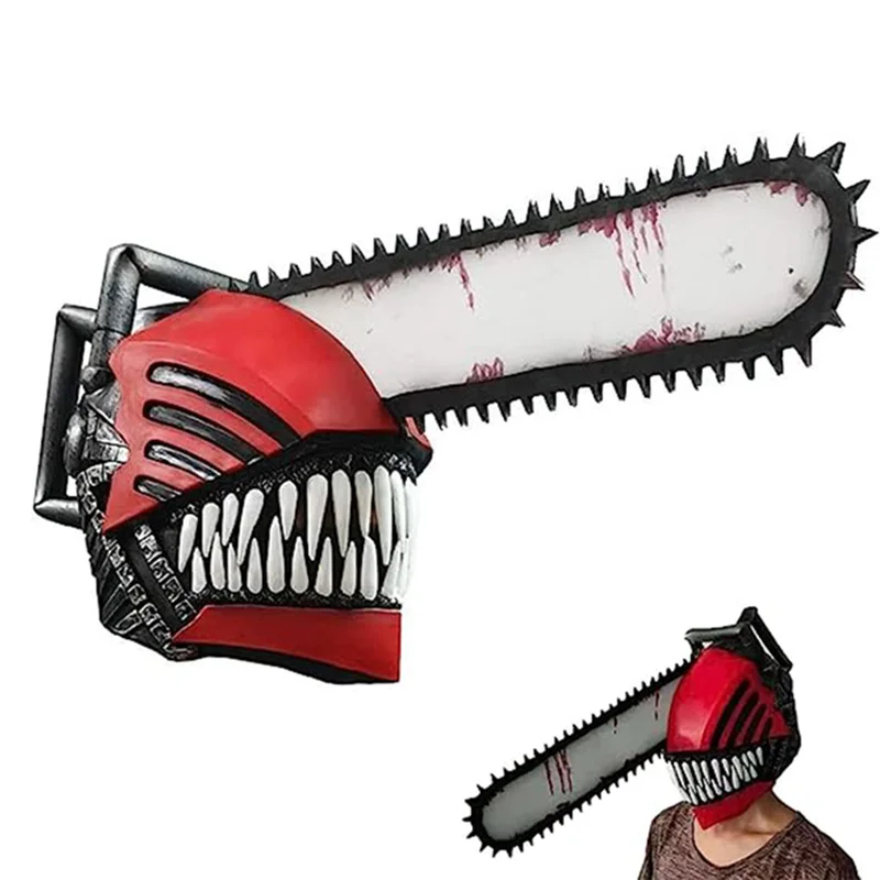 

Chainsaw Man Cosplay Mask, Anime, Denji Pochita, Chainsawman Role Saw, Latex Helmet, Halloween Props, Accessories for Adult Gift