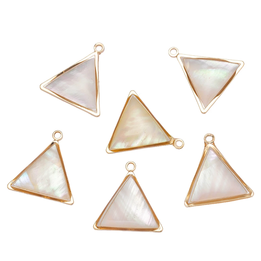 2pcs Pearl Charm Summer Beach Ocean Pendants with Gold Edge Wrapped for Bracelet Necklace Jewelry Making Supplies Crafts DIY view 4