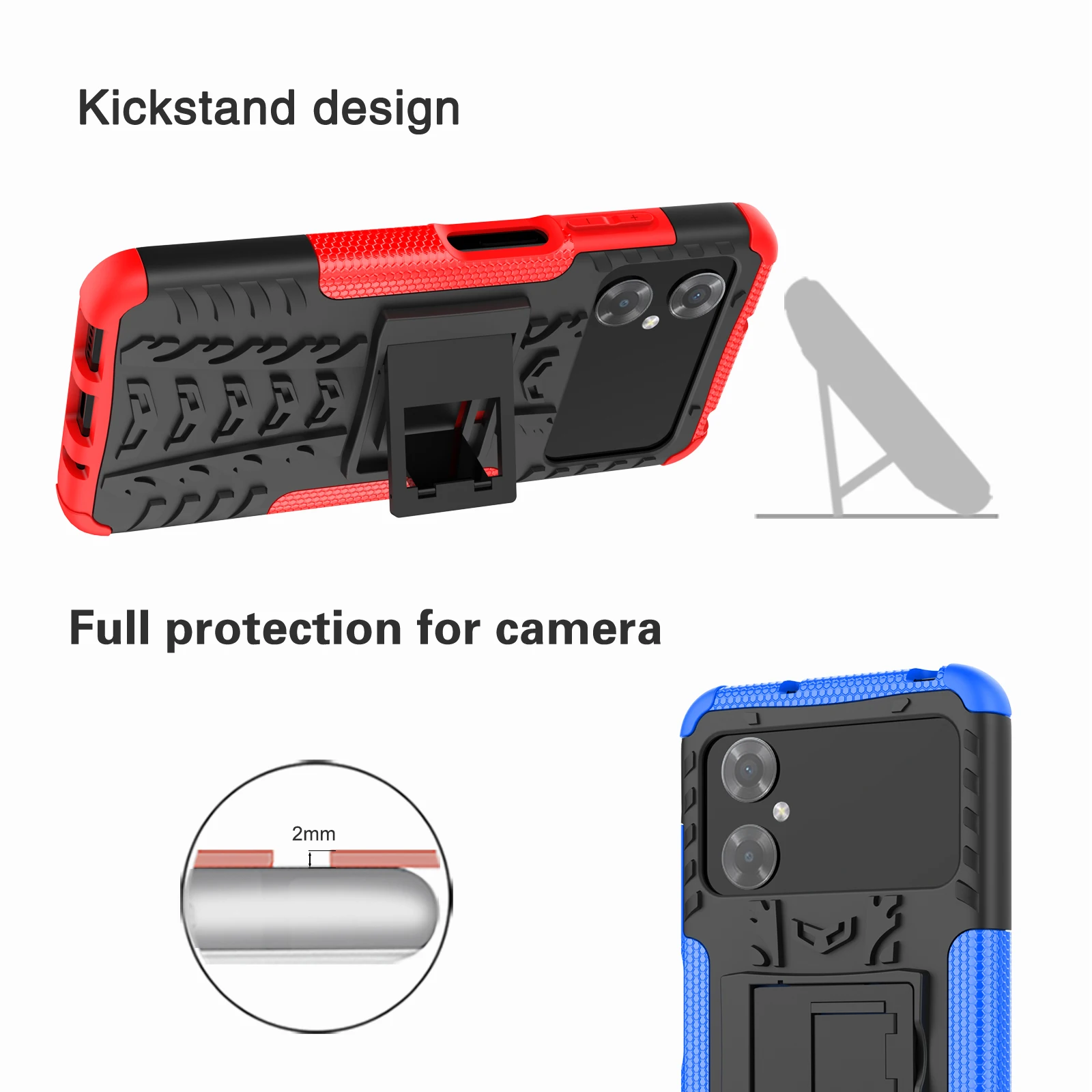 Luxury Phone Case For Xiaomi Redmi Note 9 Pro Max AT Prime X10 Pro 5G K30 Pro Zoom POCO X3 NFC TPU+PC Strong Hybrid Stand Cover image 3