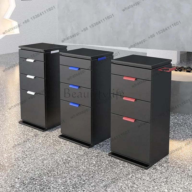 yj9 Barber Shop Tool Cabinet Hair Salon Storage Cabinet Beauty Salon Push-Pull Cabinet Hair Salon