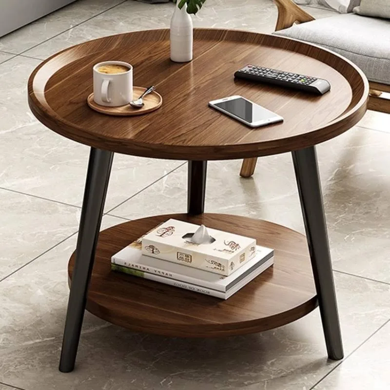 Luxury Round Coffee Tables Design European Style Mid Century Salon End Table Floor Space Saving Mesa De Centro Furniture Home