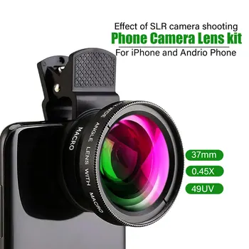 2025 New Upgrade 2 In 1 HD 0.45x Super Wide Angle & 12.5x Macro Lens for iPhone 16 X Samsu