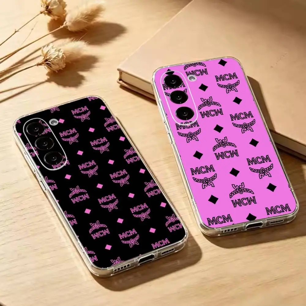 Brand Modern Creation Munich MCM Phone Case For Samsung Galaxy A73,A72,A71,A70,A53,A52,A51Transparent Cover