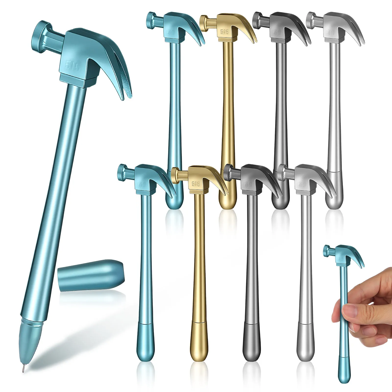 

12Pcs Decorative Hammer Design Gel Ink Pens for Writing Drawing Coloring Book Greeting Cards Testing Pens Classroom Home Use