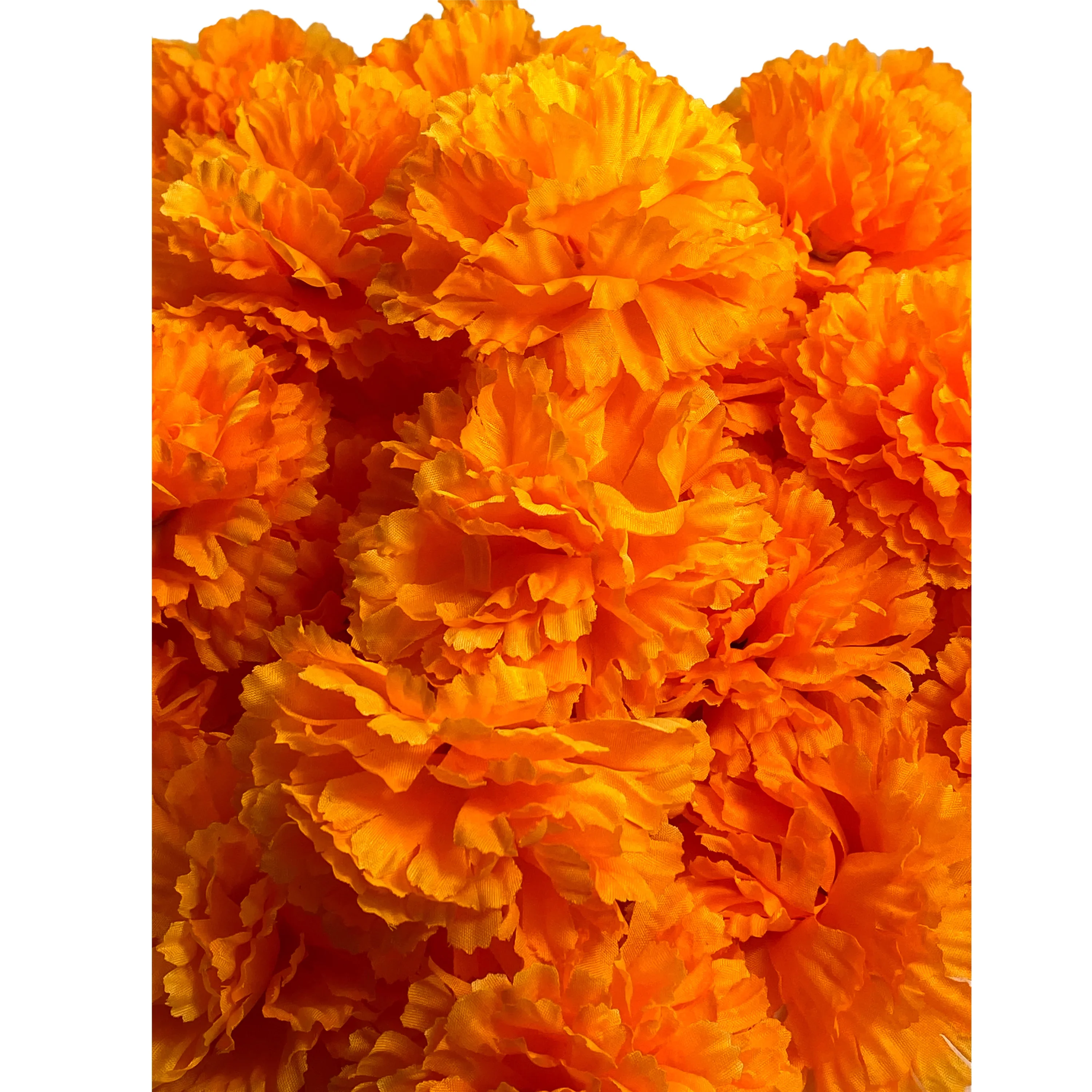 Marigold Flower Heads for Diwali Home Decor DIY Wreath Garland Craft Wedding Party Decoration Halloween Decor