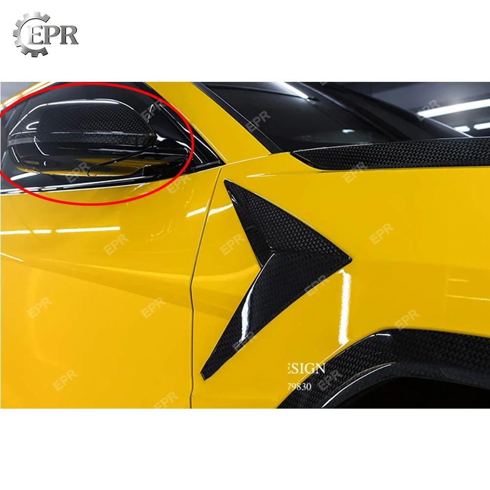 Car Top Design Side Mirror Cover Trim For Lamborghini Urus TPC Style Carbon Fiber Mirror Cover Body Kit Tuning URUS Racing