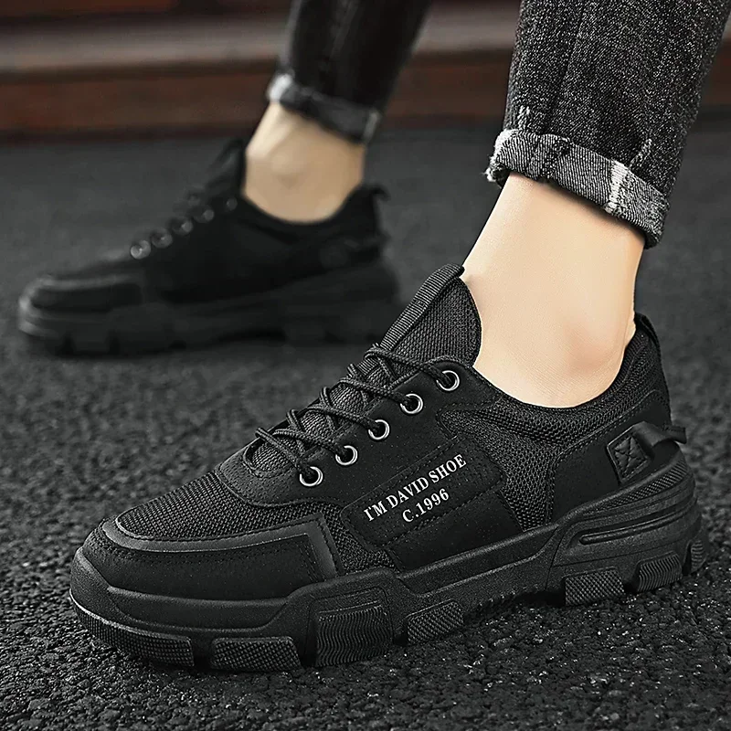 2024 New Sports Shoes Four Seasons Wear Casual Fashion Men's Platform Flats Men's Shoes Retro Soft and Comfortable