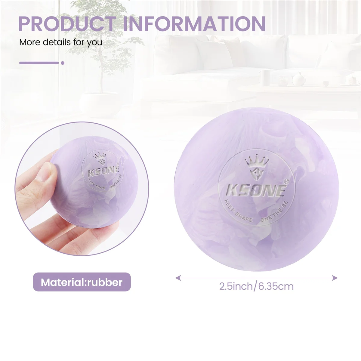 RIRI KSONE Массажный мяч для лакросса — портативный массажный мяч для фитнеса — ролик для массажа мышц — мягкий массажный мяч для релаксации 1