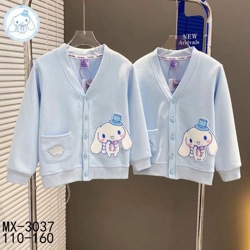 Girly Heart Kuromi Cinnamoroll Anime Kawaii Sanrio Long Sleeve Coat Cute Cartoon My Melody Fashion Casual Jacket Gifts Toys