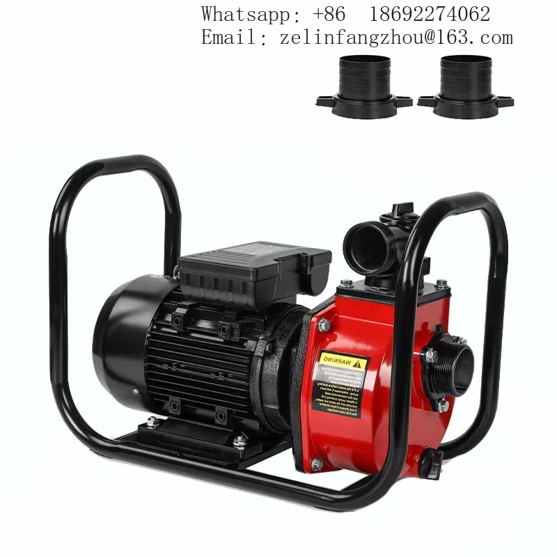 Cavitt Portable Electric Self Priming Centrifugal Pump All Copper Motor 400L Min 2 Inch Farm Irrigation High Pressure