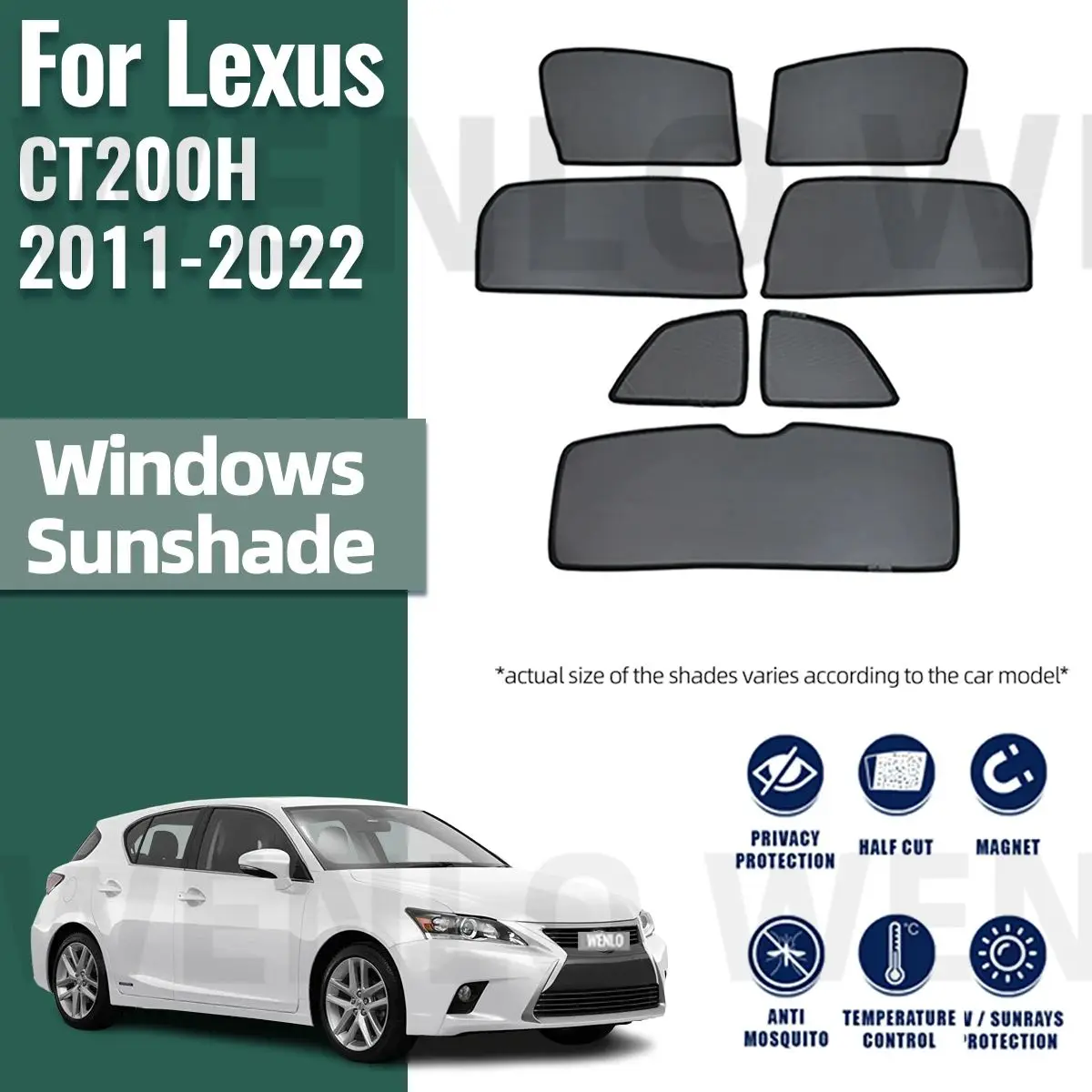 

For Lexus CT 200H 2011-2022 CT200H Car Sun Visor Accessories Window Windshield Cover Sunshade Curtain Mesh Shade Blind Custom