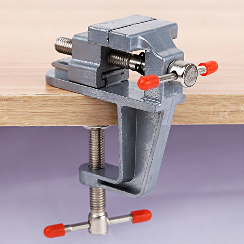 CNC Router Clamp Aluminum Miniature Small Jewelers Hobby Clamp Hand Tools On Table Bench Vise Mini Tool Vice Muliti-Funcational