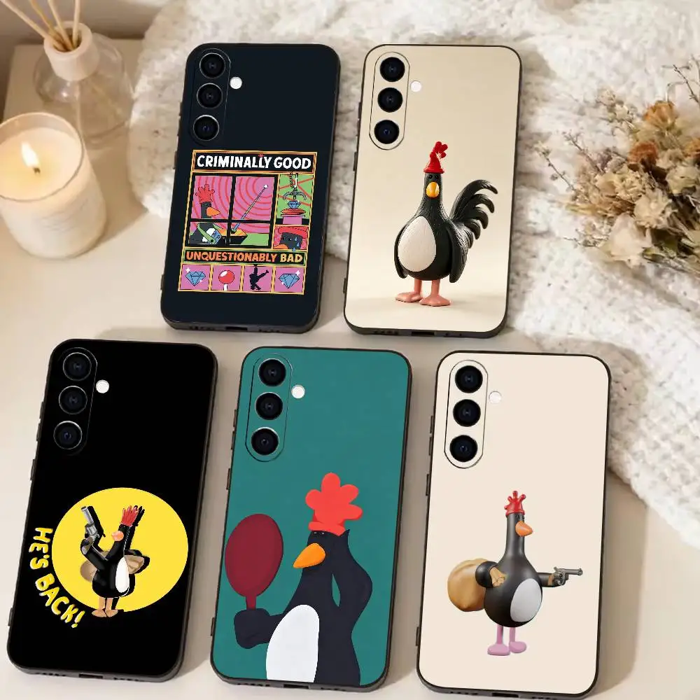 Cute Feathers McGraw Phone Case For Samsung Galaxy A73,A72,A71,A70,A53,A52,A51,Soft Silicone Black Cover