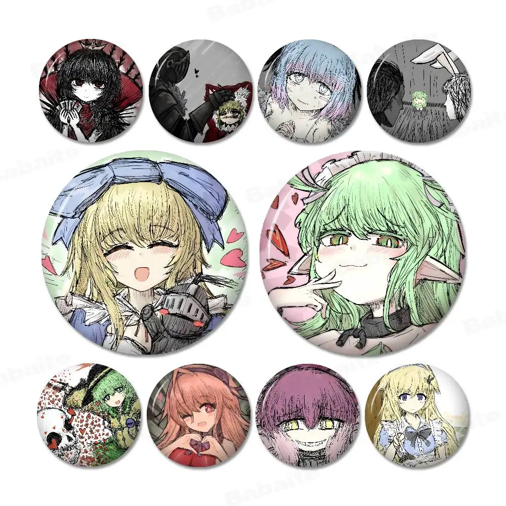 Game Black Souls Cartoon Brooches Anime Badge Round Handmade Brooch Lapel Pins Jewelry for Backpack Clothes Gifts