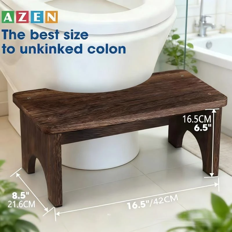 Wooden Toilet Stool Portable Bathroom Poop Stool Foot Step Stool Washroom Aid For Potty Training Home Toilet Accessories