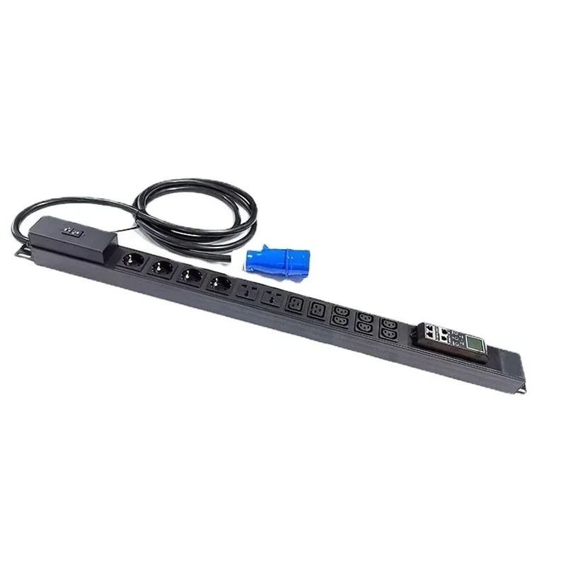 1U 12port Intelligent Power Distribution Unit Metered Rack PDU for KVM console switch