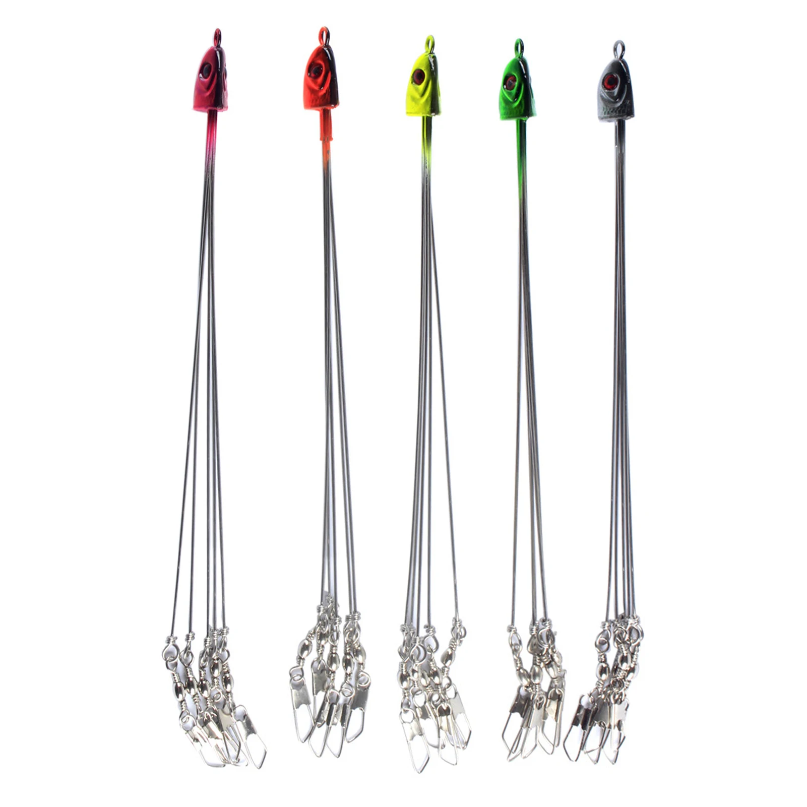 5pcs Fishing Alabama Rigs 5-Arms Umbrella 20.7g 21cm Artificial Lures Steel Wire Snap Swivel Swimbaits Fishing Group Baits Pesca