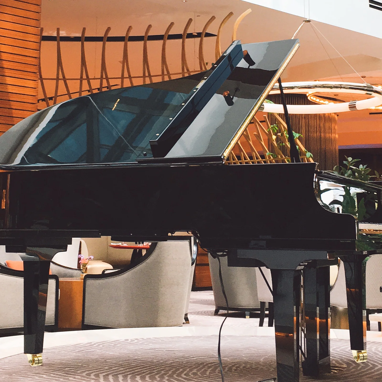 

1Pcs Piano Caster Sturdy Brass Construction No Easy Breakage Screw Stabilized Secure Fit Piano Moving Supply Retro Style Design