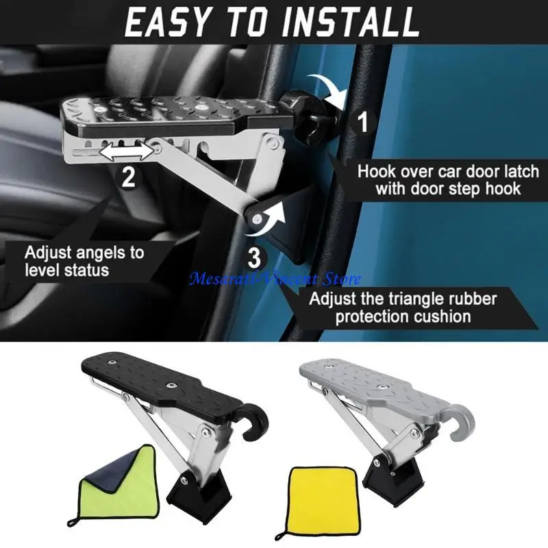 A70F Convenient Car Roof Rack Step Ladder Foldable Designs Step for Most Vehicles