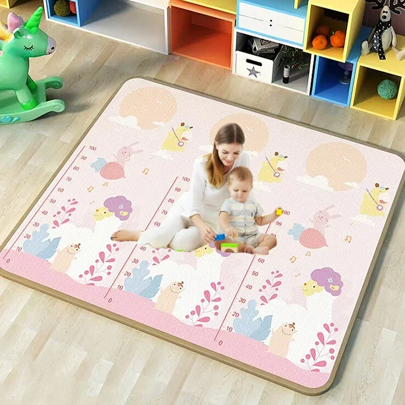 Large Size Play Mat for Children\'s Safety Mat EPE Environmentally Friendly Thick 1cm Baby Crawling Play Mats Folding Mats Carpet