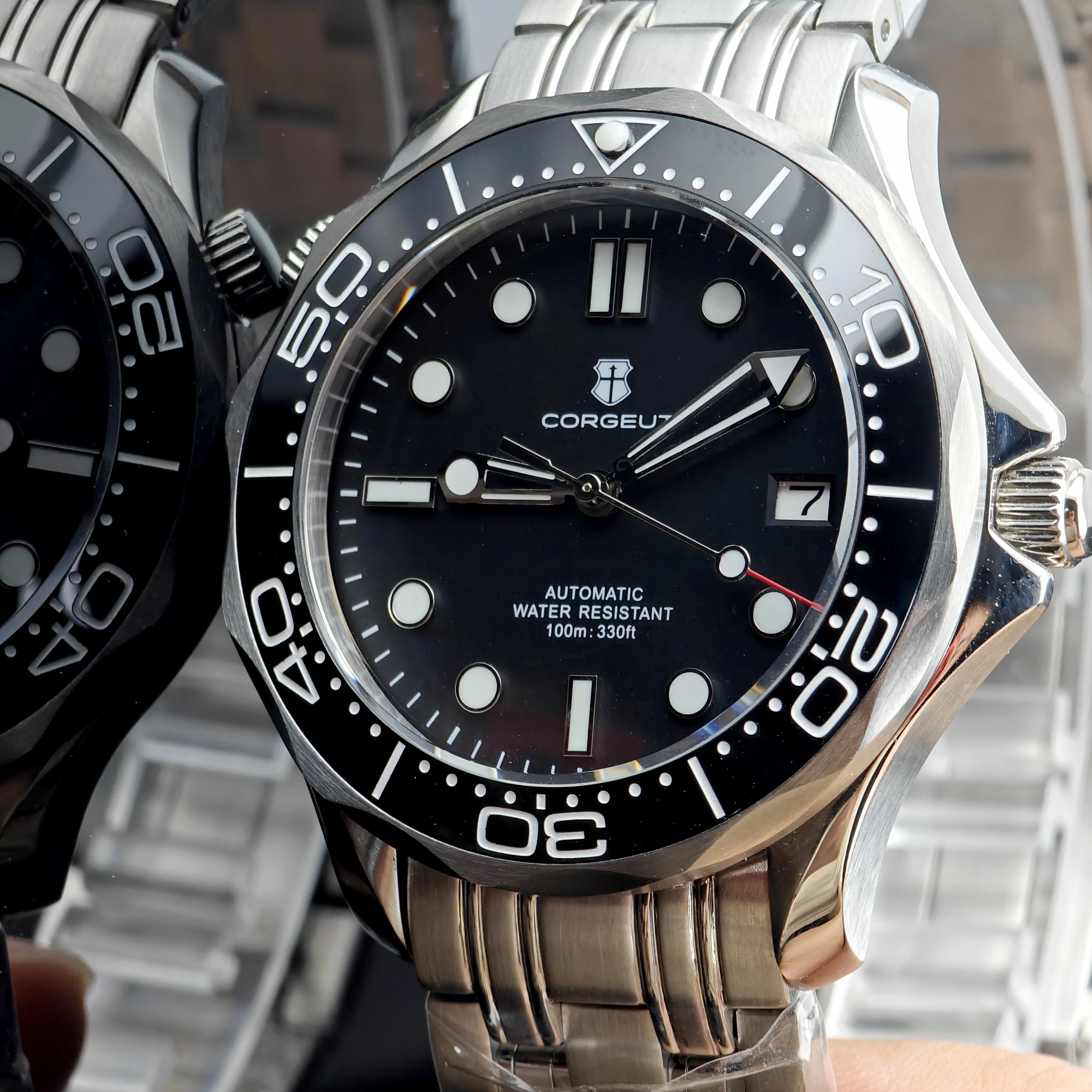 Herrlich Gefertigte 40mm Automatische Mechanische Herrenuhr mit CORGEUT NH35 Uhrwerk, Saphirglas, Taucheruhr Reloj – Detail 6
