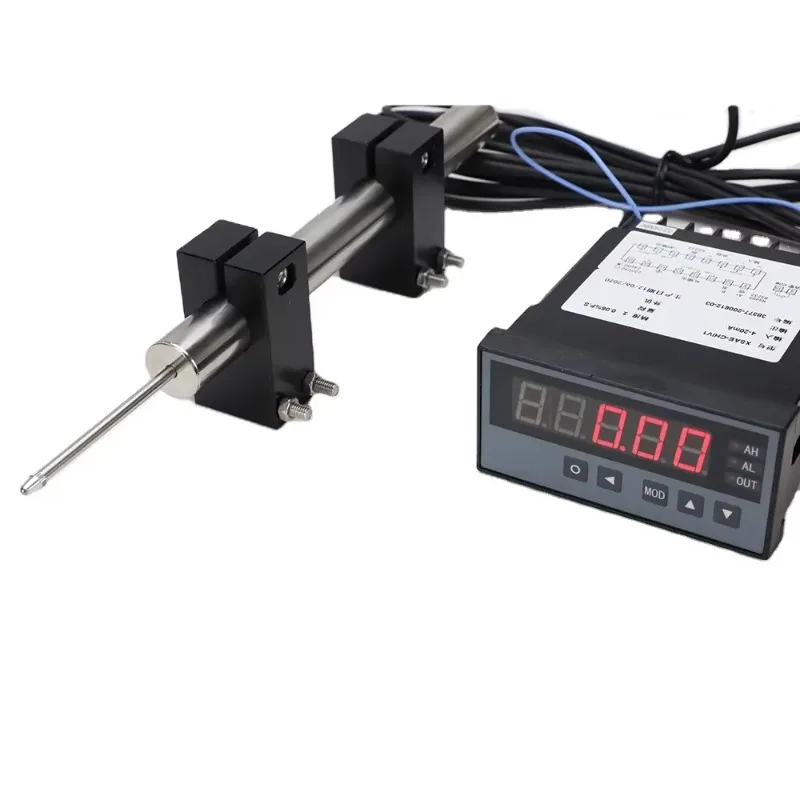 

50MM 4-20mA DC Rebound LVDT Sensor Displacement Transducer With Digital Indicator