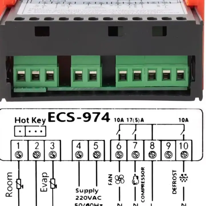 Defrost Timer Switch Digital Temperature Controller Large LED Display EMC Level 4 Tested For Food Preservation