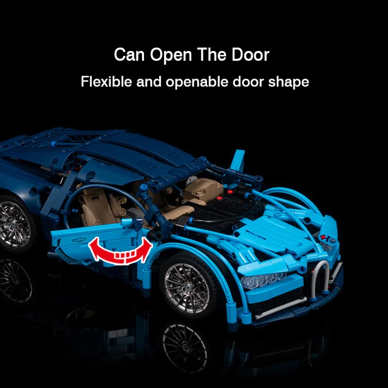 1408 PCS mechanical remote control assembled racing car Bugatti famous racing car model suitable for building blocks
