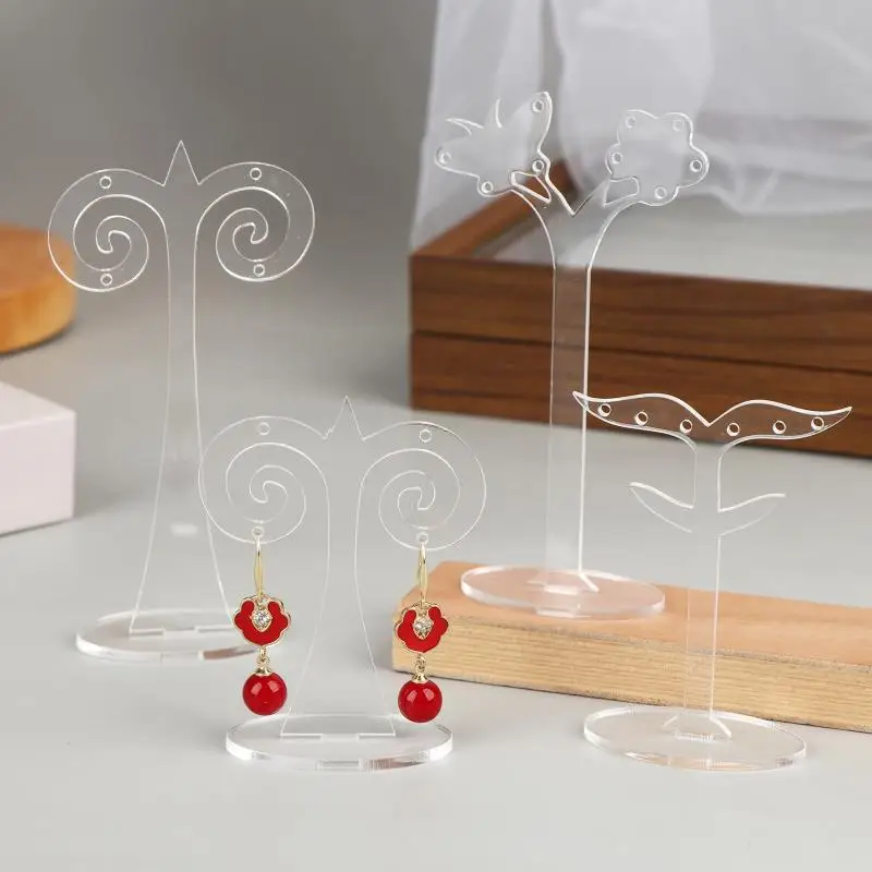 

3Pcs/set Acrylic Earring Display Stand Transparent Jewelry Holder Ear Studs Showcase Rack for Photo Props