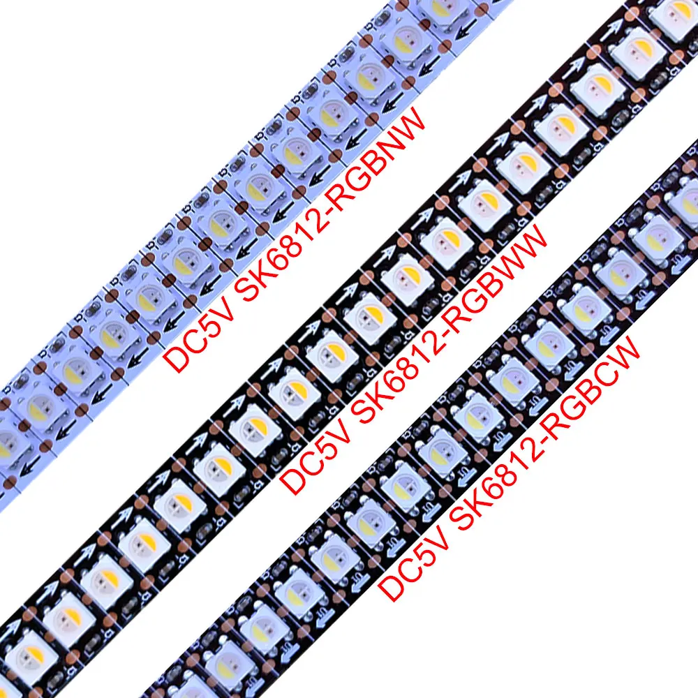 DC5V SK6812 RGBW Led Strip 4 IN 1 Similar WS2812B WS2812 RGBWW Individuaily Addressable 30/60/144LEDs/Pixels/m Smart Light Tape