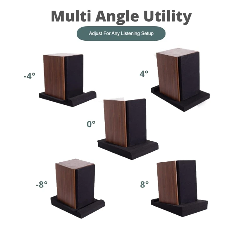 Almohadillas de espuma de alta densidad para altavoz, almohadillas de aislamiento acústico para Monitor de estudio, 4 piezas