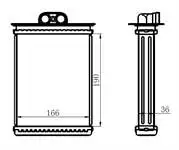 Radiator for KOP017032 internal heater radiator VECTRA B flange (240 × 32)