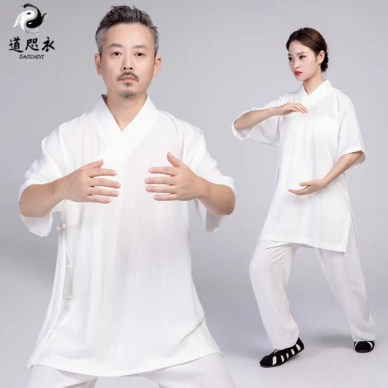 Tai Chi Clothing Traditional Chinese Costume Vintage Exercise Taoist Robe Martial Arts Sets