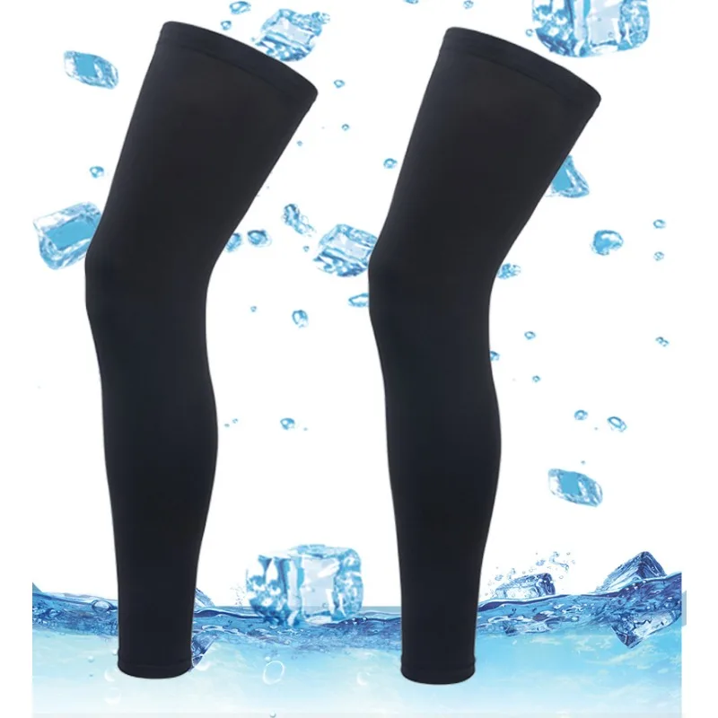 

2 шт. охлаждающие наколенники для мужчин и женщин, летние спортивные компрессионные рукава для ног для бега и велоспорта, с защитой от солнца и противоскользящим эффектом